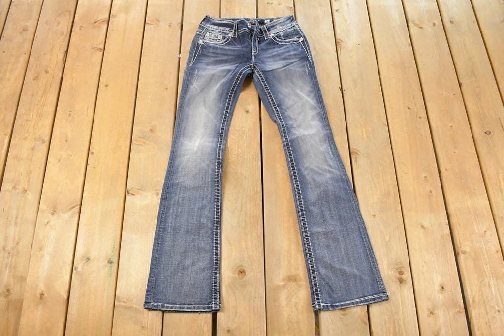 Vintage Deadstock Y2K Miss Me Bedazzled Low Rise Jeans Women's Size 26x31