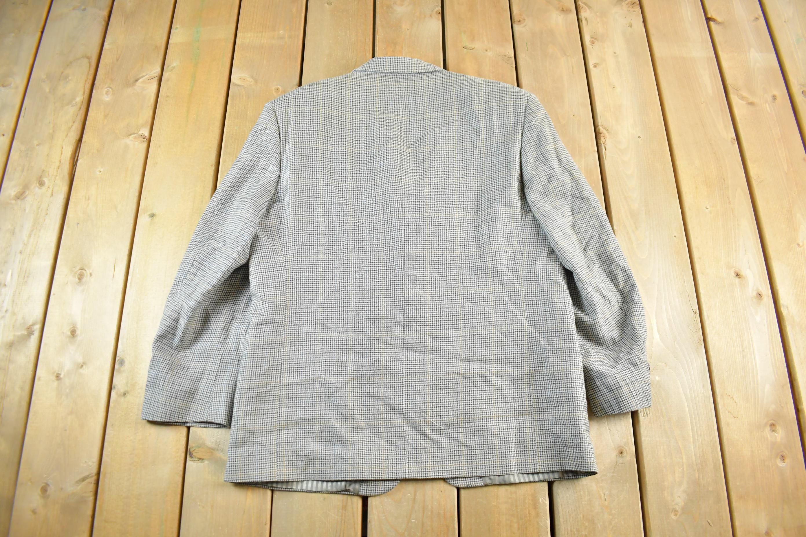 Vintage 1980s Gino Disegnatore Silk Wool Blazer Jacket Men's Medium