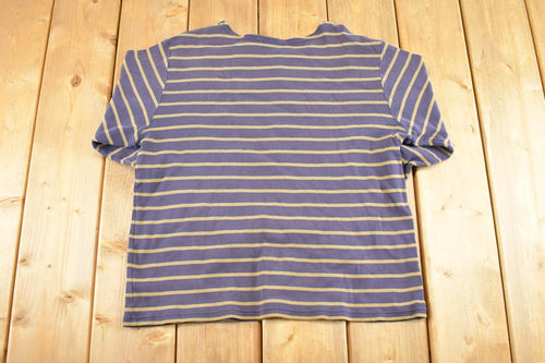 Vintage 1990s LL Bean Striped Souvenir Boating Crewneck Shirt Womens M