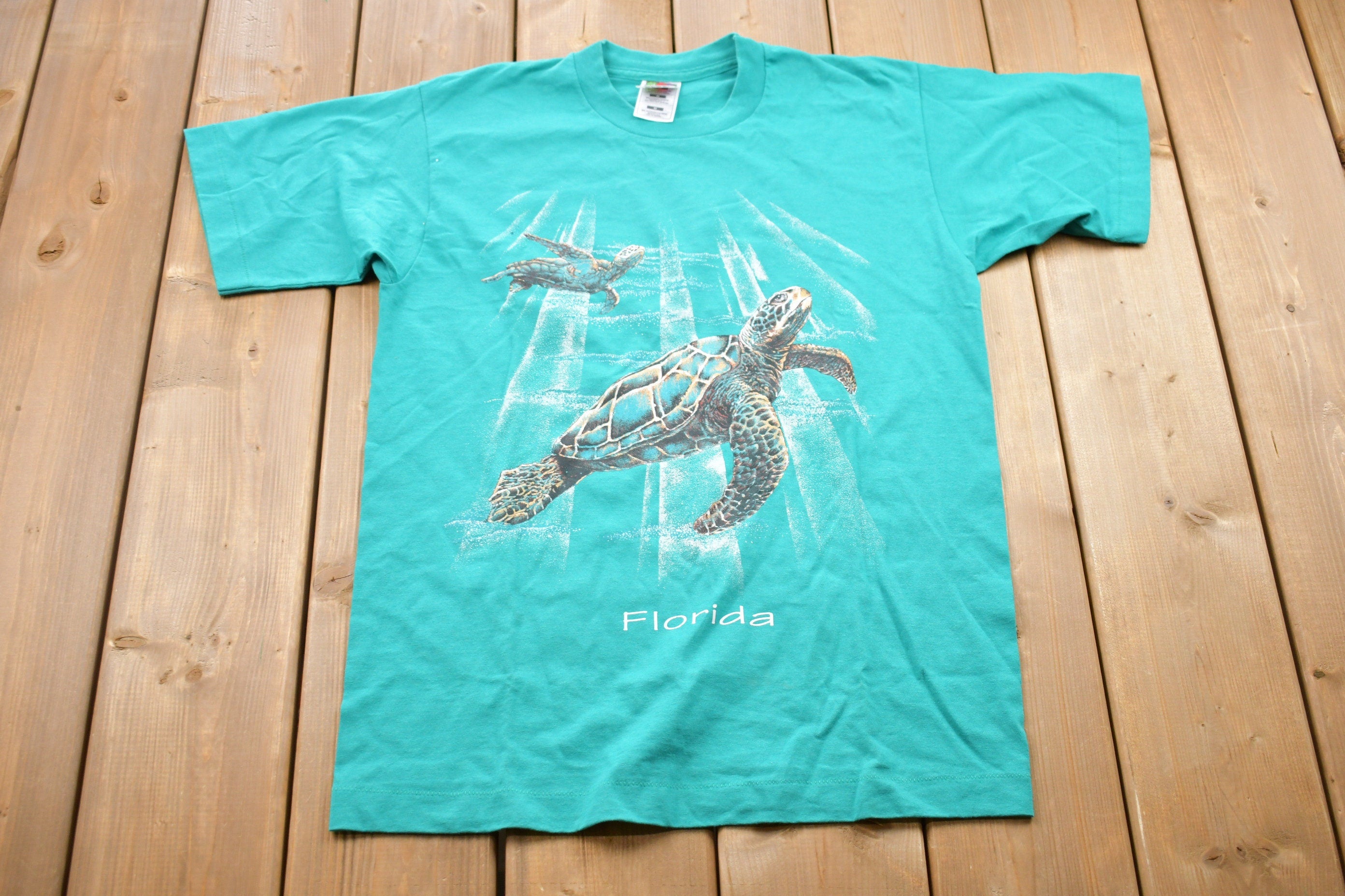 Vintage 1990s Florida Sea Turtle Graphic T-Shirt