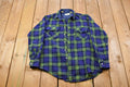 Vintage 1990s St. Johns Bay 100% Virgin Wool Lined Plaid Button Up Shirt