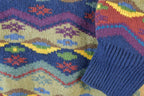 Vintage 1990s Tabi Knit Abstract Pattern Coogi Style Crewneck Sweater