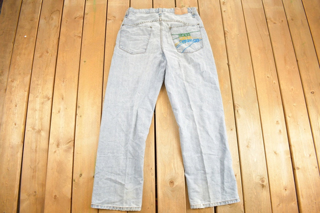 Vintage 1990s Roca Wear Denim CO Jeans Embroidered Jeans 34 x 32