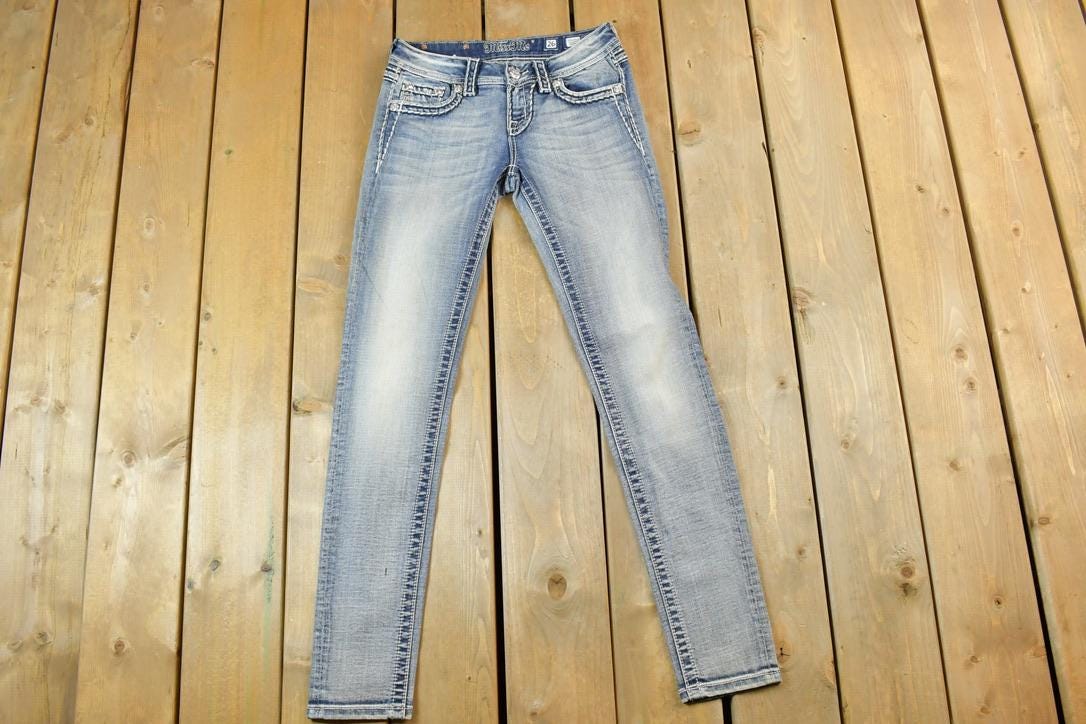 Vintage Y2K Miss Me Skinny Low Rise Jeans Size 26x31