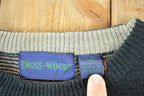 Vintage 1990s Crosswoods Knit Abstract Pattern Crewneck Sweater Mens L