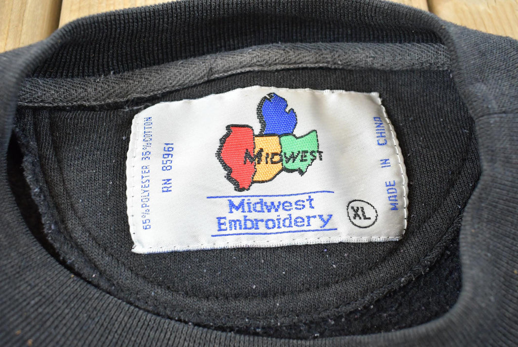 Vintage 1990s Northwestern University Wildacts Embroidered Collegiate Crewneck Sweatshirt Men's XL / 90s College Crewneck / NCAA