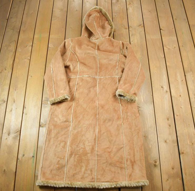 Vintage 1980s Anne Klein Authentic Shearling Parka Jacket