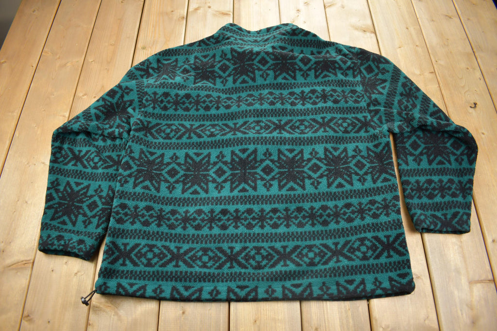 Vintage 1990s Eddie Bauer Quarter Zip Fleece Sweater