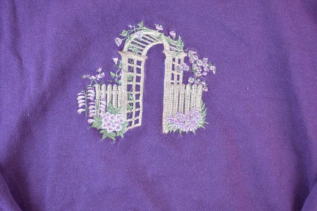 Vintage 1990s Flower Gate Outdoorsman Double Collar Crewneck Sweatshirt