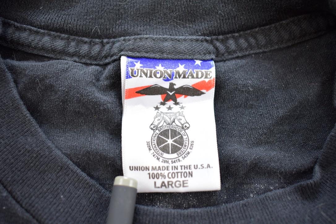 Vintage Y2k Union Made Ellwood "American Made" Casual Long Sleeve Made In USA