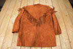 Vintage 1990s Genuine Leather Suede Fringe Jacket