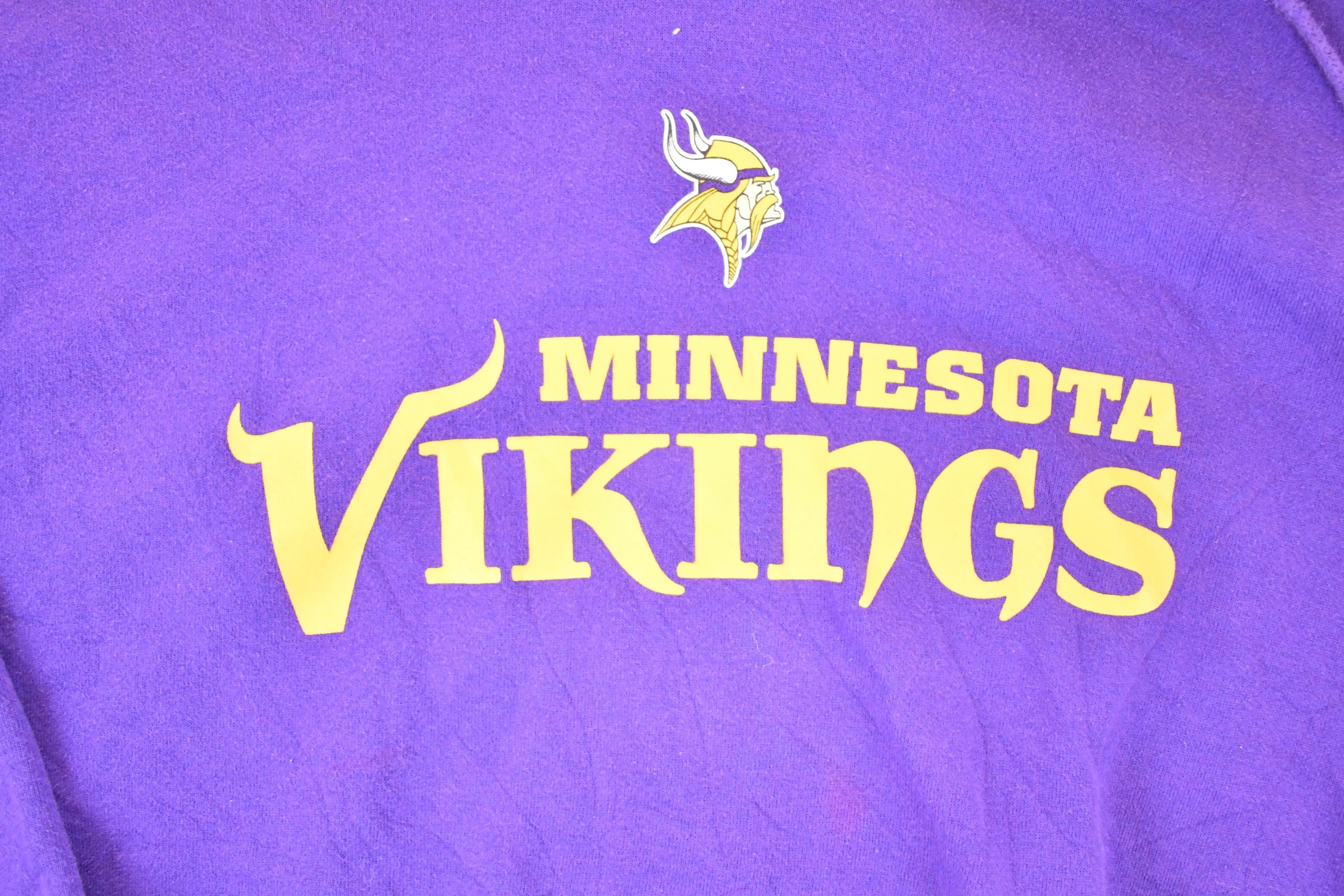 Vintage 1990s Minnesota Vikings NFL Hoodie Sweatshirt Men's XL