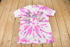 Vintage 1990s Canadian Wildlife Tie Dye Graphic T-Shirt Size Medium