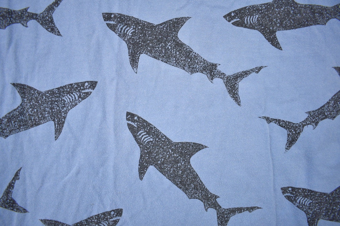 Vintage 1990s San Diego Shark All Over Print Souvenir T Shirt Streetwear Made In USA