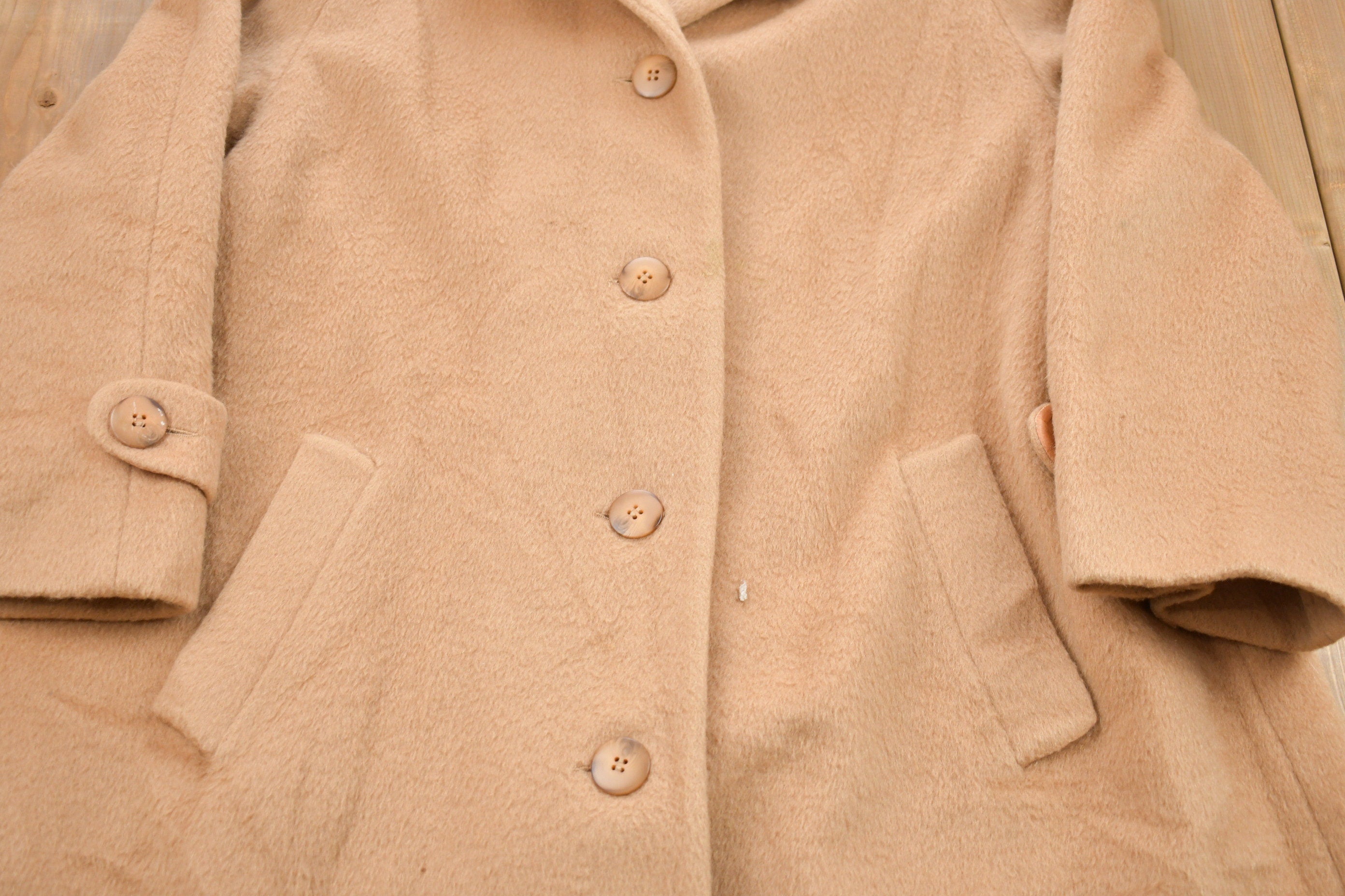 Vintage 1990s Beige Wool Jacket