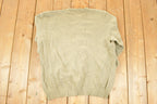 Vintage 1990s Polo By Ralph Lauren Tan Knit Crewneck Sweater Mens L