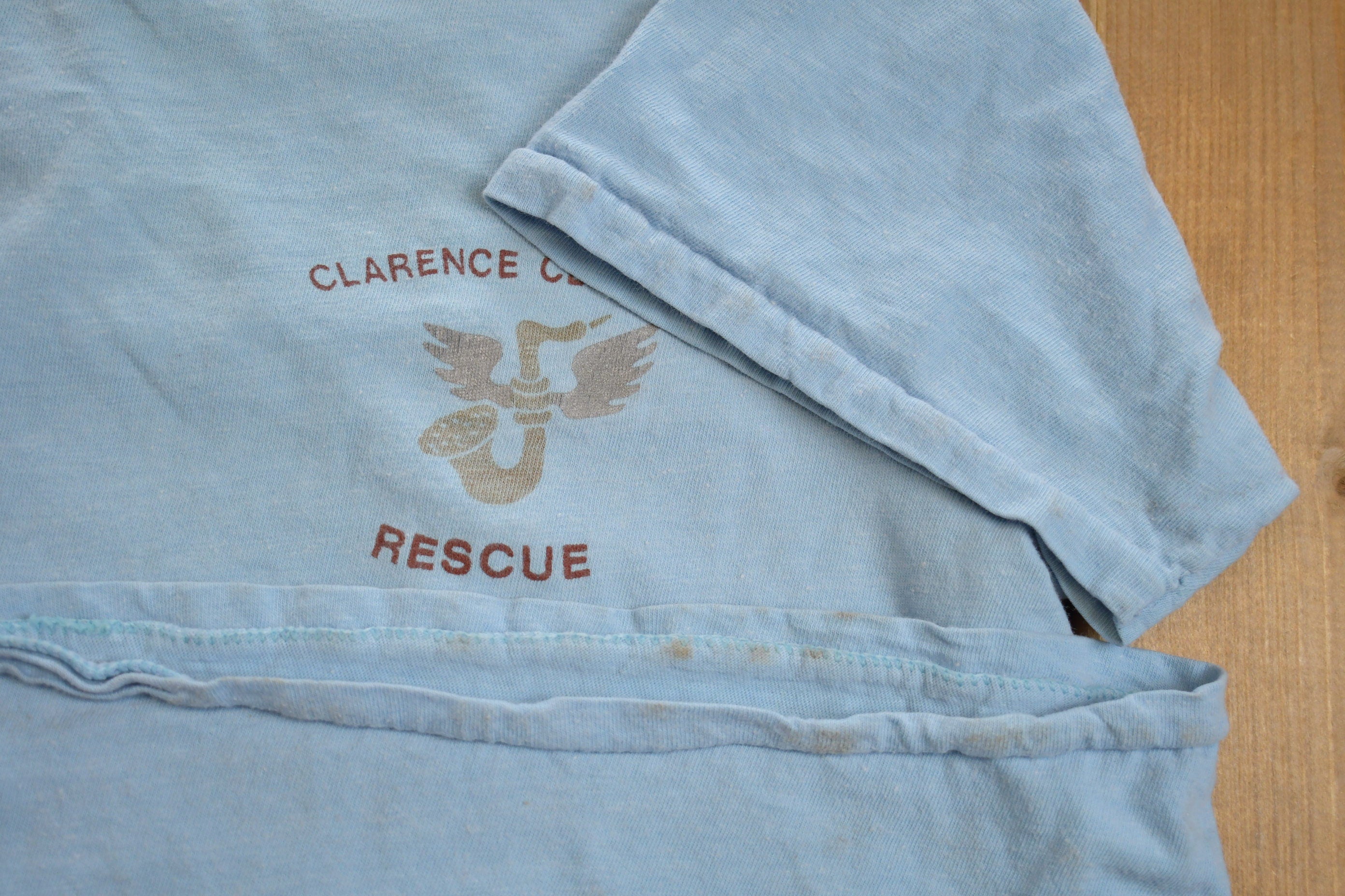 Vintage 1980s Clarence Clemons Rescue Rock N Roll Graphic T-Shirt