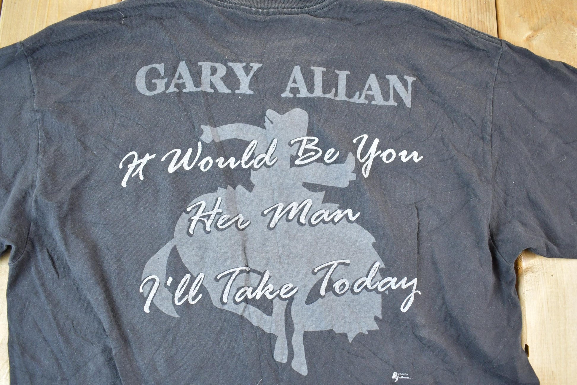 Vintage 90s Gary Allen Band T-shirt - Single Stitch Music Tee - Size Medium