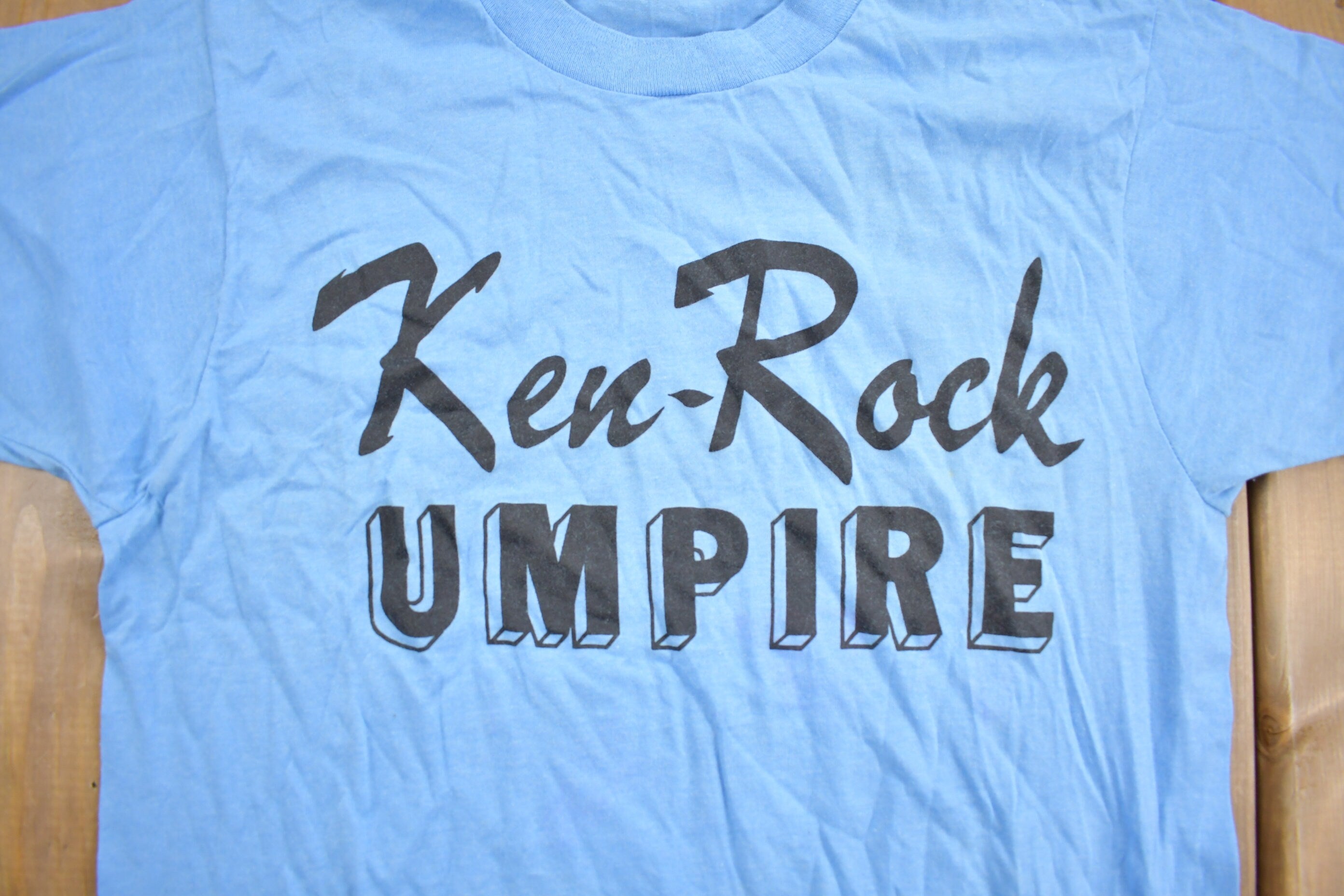 Vintage 1980s Ken-Rock Umpire Graphic T Shirt