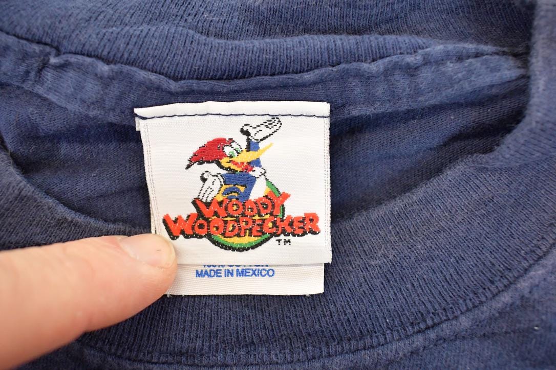 Vintage 1990s Universal Orlando Woody Woodpecker Souvenir Cartoon T-Shirt Men's L
