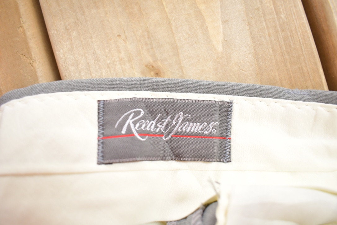 Vintage 1980s Reed St. James Grey Trousers Size / 1980s Wool Pants / Streetwear / True Vintage / Vintage Dresspants / Wool Pants