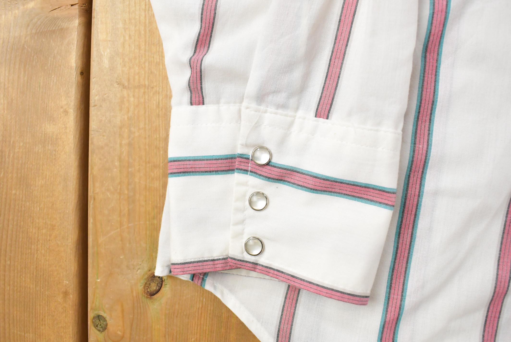 Vintage 1980s Panhandle Slim Striped Button Up Shirt Men's XL