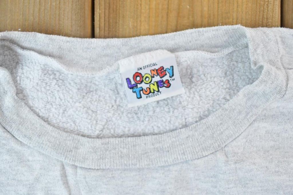 Vintage 1990s Show Me The Plastic Tweety Bird Shopping Looney Tunes Crewneck
