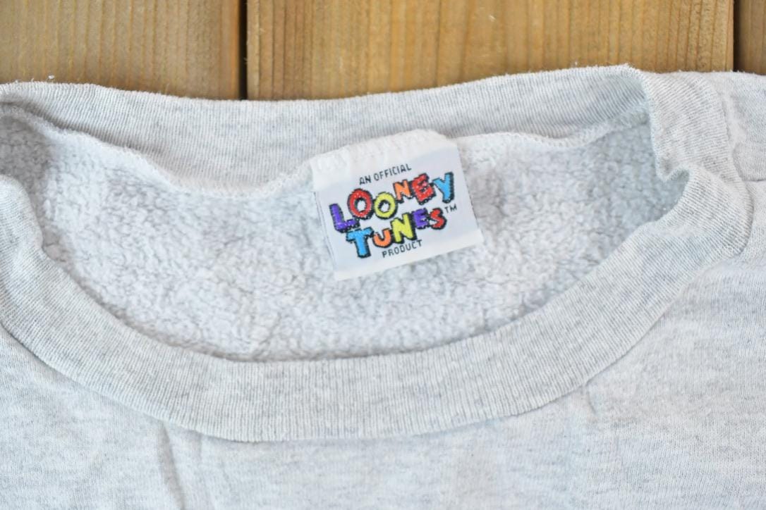 Vintage 1990s Show Me The Plastic Tweety Bird Shopping Looney Tunes Crewneck