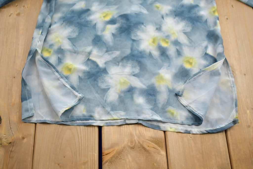 Vintage 1980s DINO Floral Casual Button Up