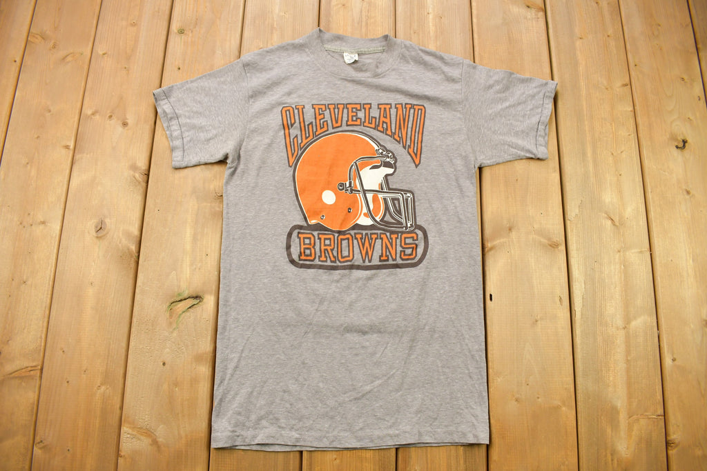 Vintage 1970s Cleveland Browns NFL Logo 7 Graphic T-Shirt  Made In USA  Single Stitch  NFL  Sportswear  1970s Football T Shirt