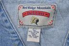 Vintage 1990s Red Ridge Mountain Denim Jean Cargo Vest