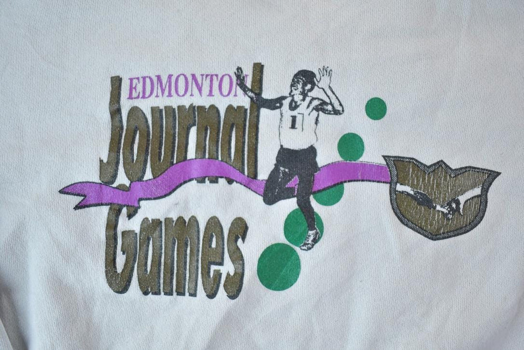 Vintage 1990s Edmonton Journal Games Crewneck Sweatshirt  90s Crewneck  Souvenir Sweater  Streetwear  Travel And Vacation