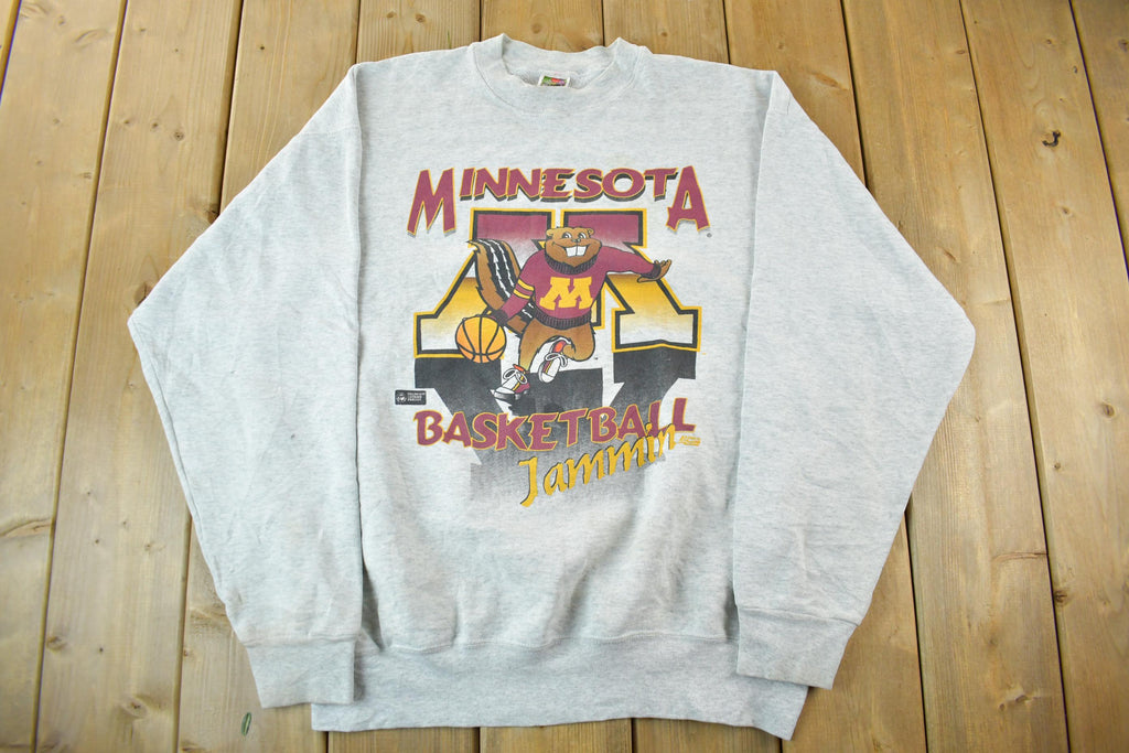 Vintage 1990s Minnesota Golden Gophers University Basketball Collegiate Crewneck Men's XL