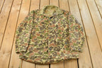 Vintage 1970s Duck Camo Canvas Hunting Jacket Men's L