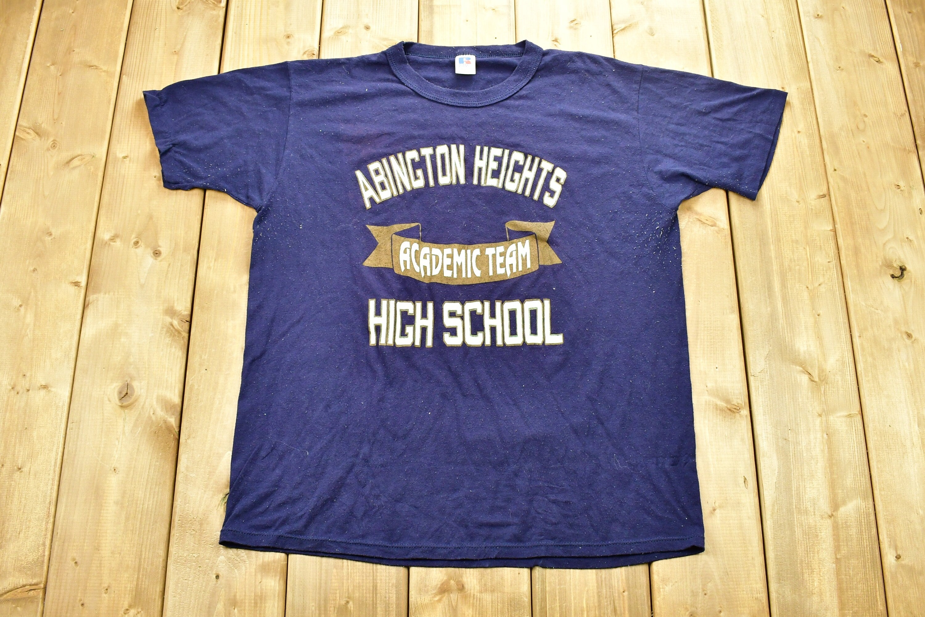 Vintage 1990s Abington Heights Highschool Academic Team Collegiate T-Shirt