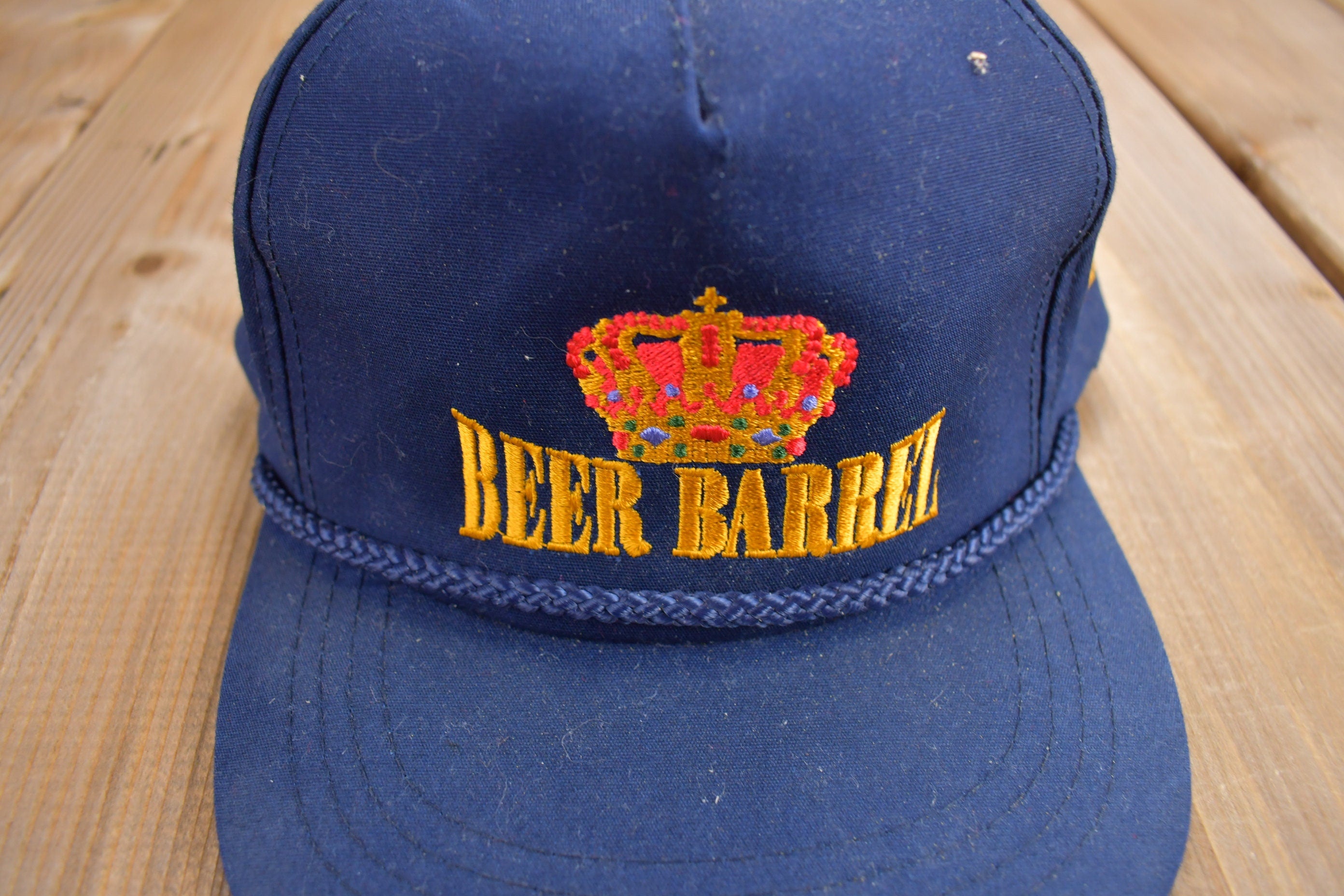 Vintage 1990s Beer Barrel Strap Back Hat