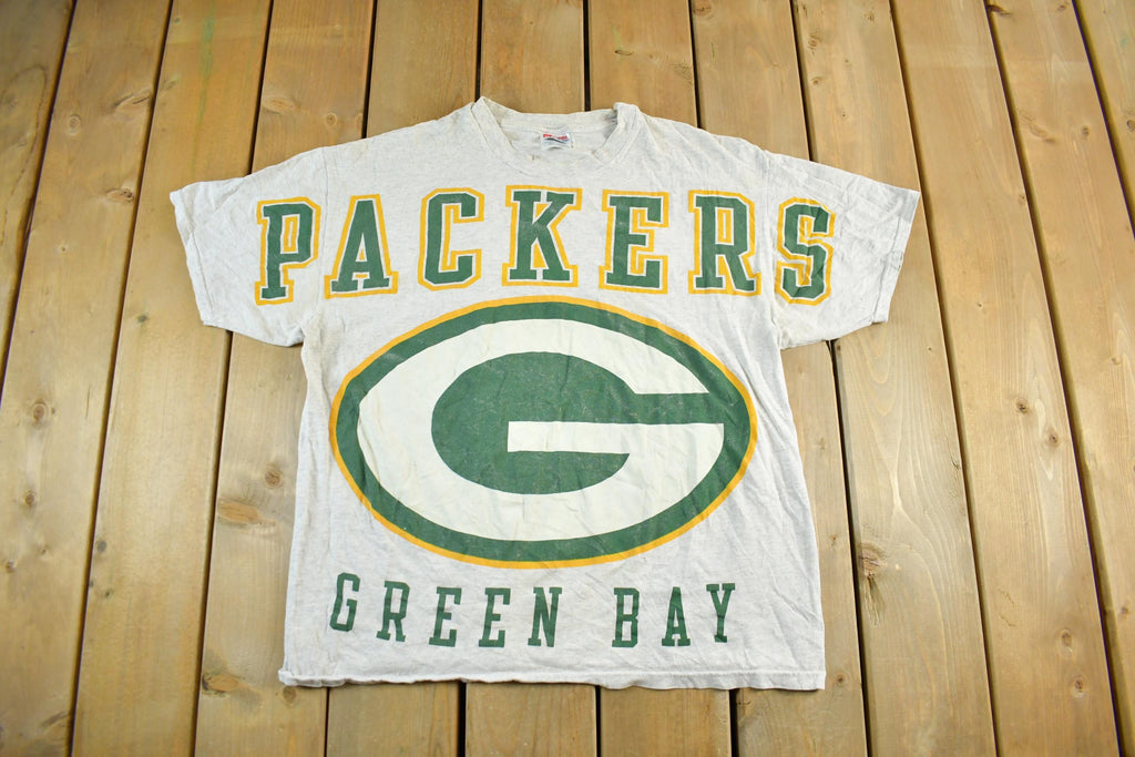 Vintage 1990s Distressed Green Bay Packers NFL Graphic T Shirt Men's XL