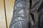 Vintage 1990s Motorcycle Leather Heavy Padded Biker Jacket Made In USA