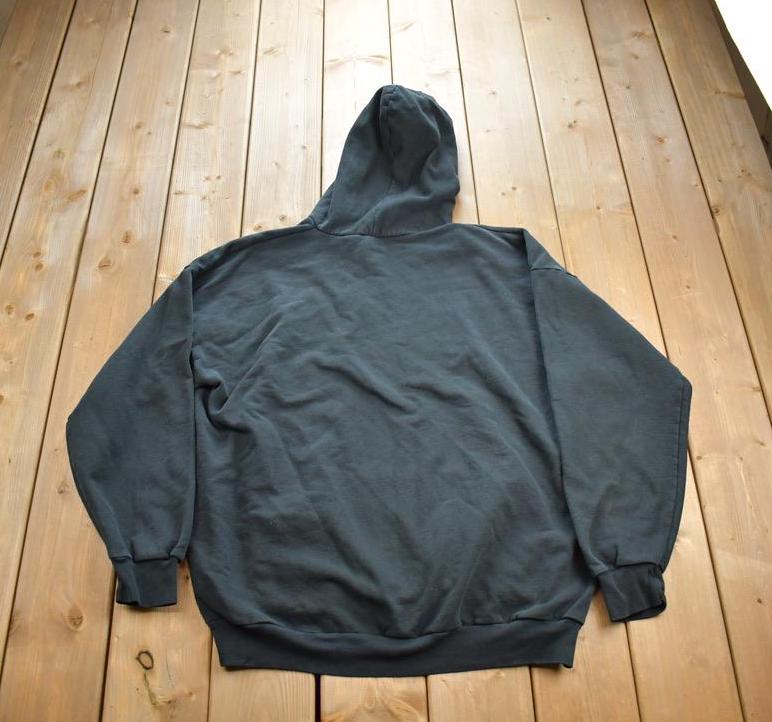 Vintage 1990s Federal Bureau Embroidered Graphic Hoodie Made In USA