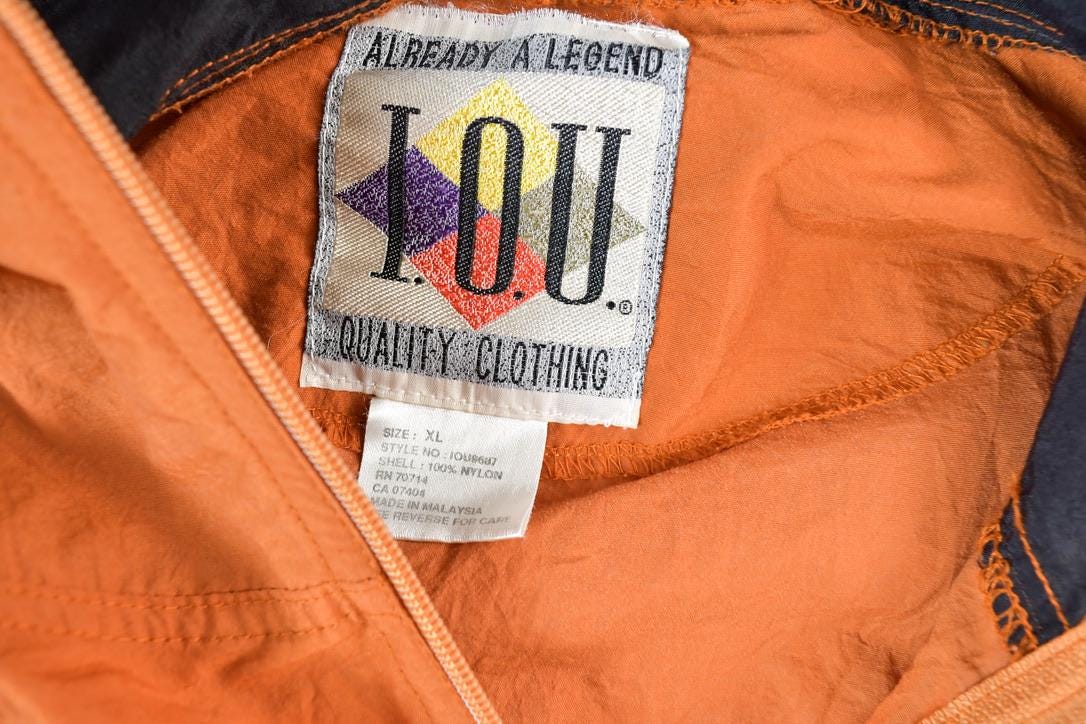 Vintage 1990s IOU Collection Pullover Light Jacket