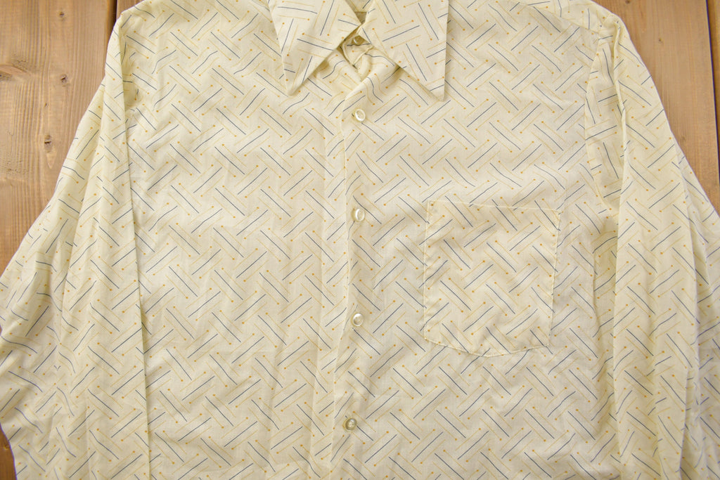 Vintage 1990s Sutton Patterned Button Up Shirt