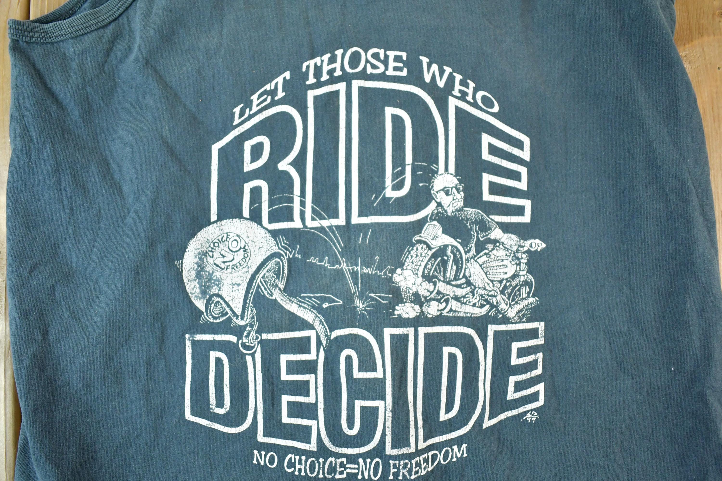 Vintage 1990s Let Those Who Ride Decide Souvenir Tank Top Mens M