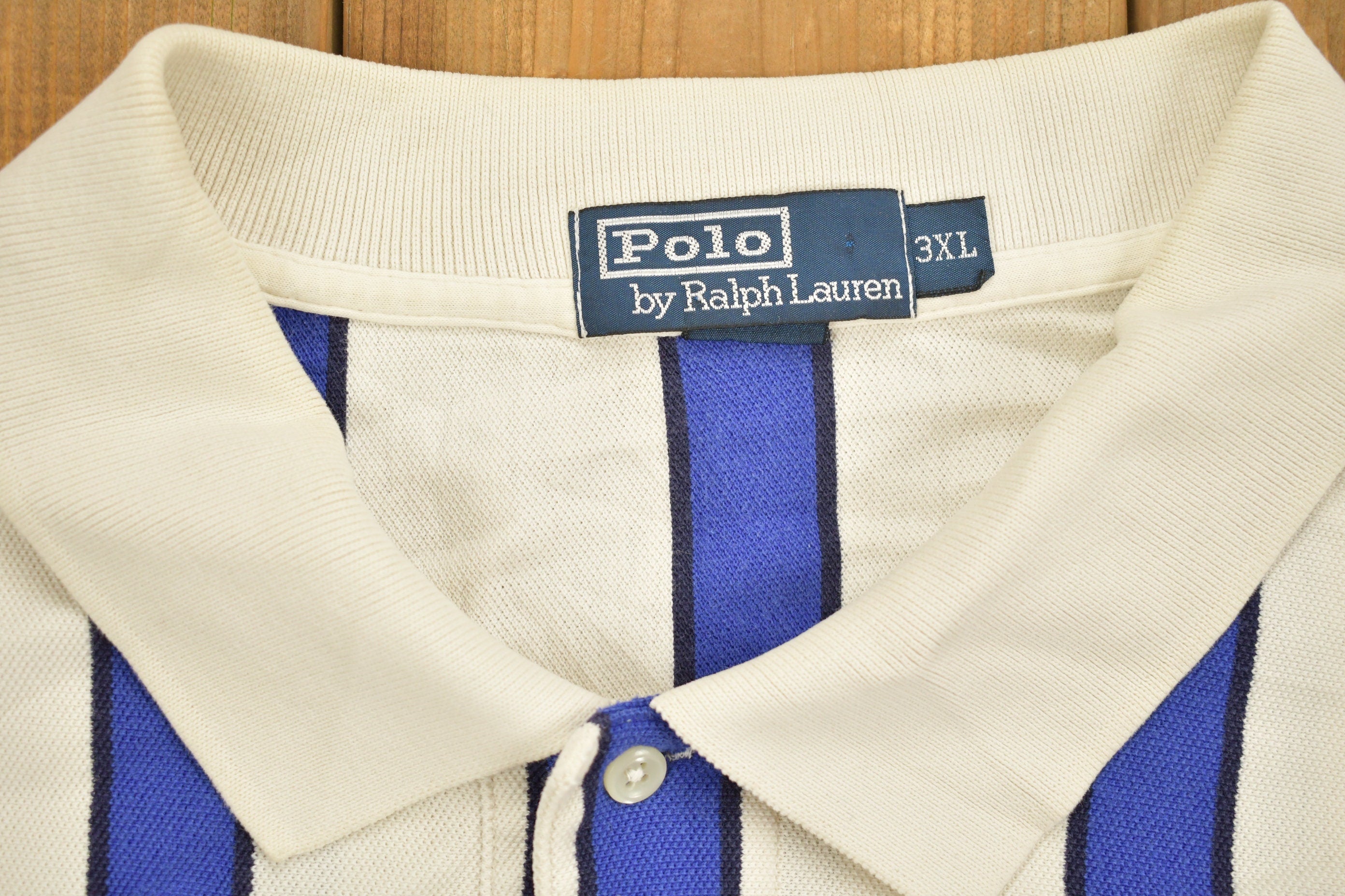 Vintage 1990s Polo Ralph Lauren Striped Collared Shirt