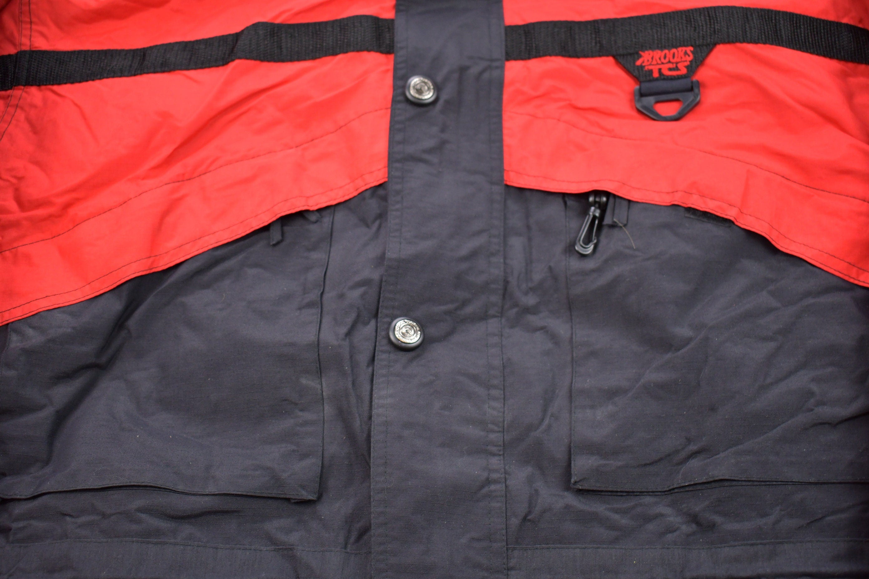 Vintage 1990s Brooks Color Block Puffer Jacket