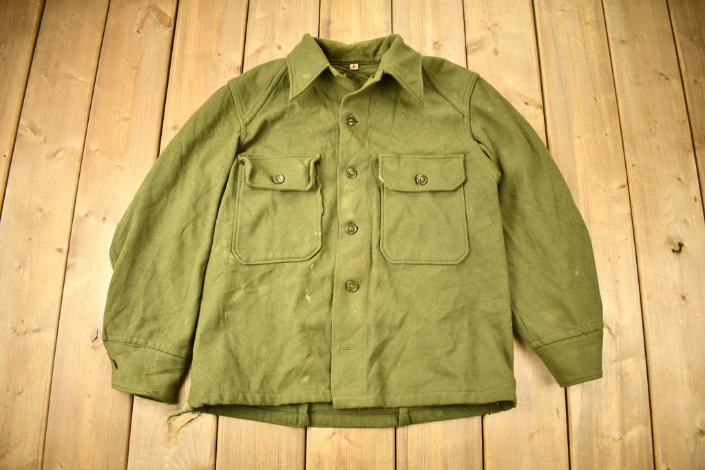 Vintage Military Button Up Shirt