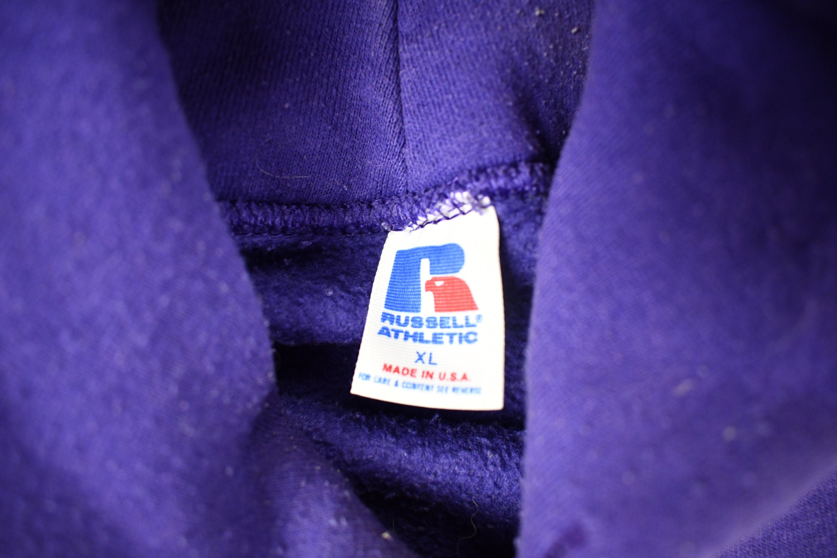Vintage 1980s Bowling Green High School Purples Graphic Hoodie Made In USA