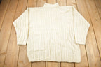 Vintage 1990s Karen Scott II Cable Knit Mockneck Sweater