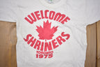 Vintage 1975 Welcome Shriners Toronto Souvenir T Shirt