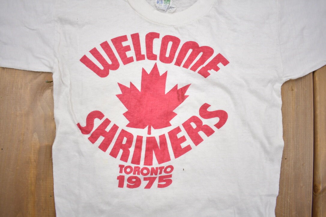 Vintage 1975 Welcome Shriners Toronto Souvenir T Shirt