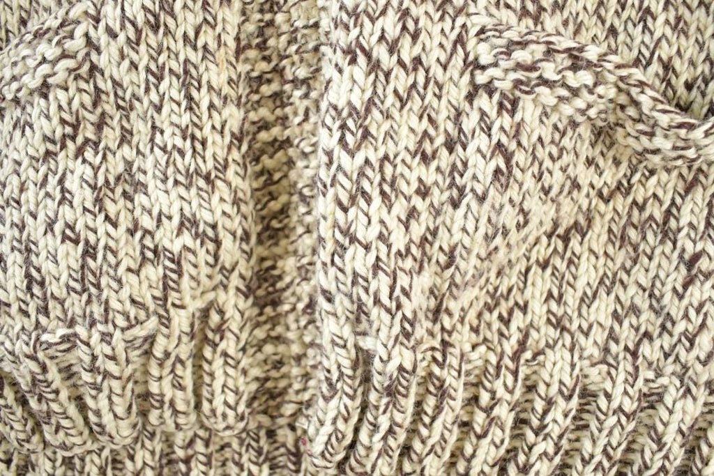 Vintage 1960s Wool Knit Abstract Pattern Zip Up Knit Sweater Mens S